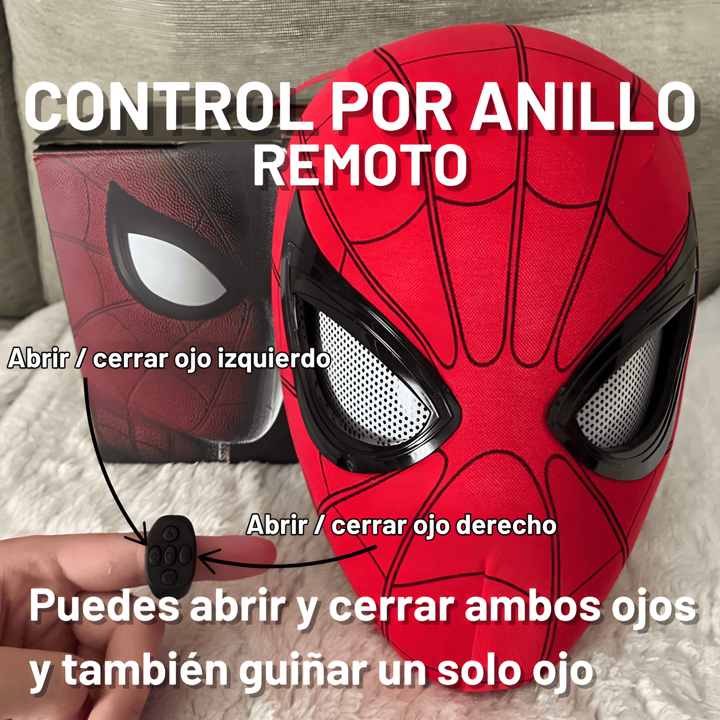 Máscara Spiderman Ojos Movibles